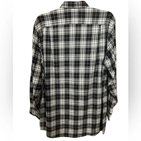 NWOT XLT long sleeve button down shirt 100% Cotton Plaid 1 front Pocket - Picture 3 of 9